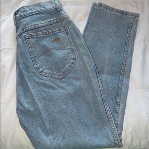 Chic Light Blue Straight Leg Jeans